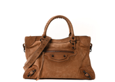 Suede Calfskin Classic Hardware Medium Le City Camel
