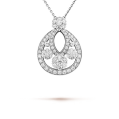 Snowflake pendant, small model. Rhodium plated 18K white gold, diamonds.
