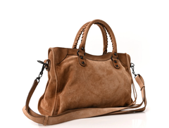 Suede Calfskin Classic Hardware Medium Le City Camel