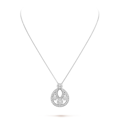 Snowflake pendant, small model. Rhodium plated 18K white gold, diamonds.