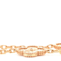18K Rose Gold 10 Motifs Vintage Alhambra Necklace