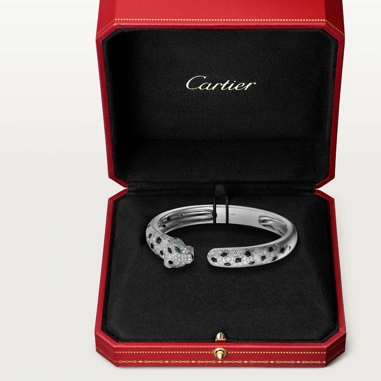 Panthère de Cartier bracelet, medium model, half-paved