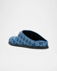 GG Denim Mules with Horsebit