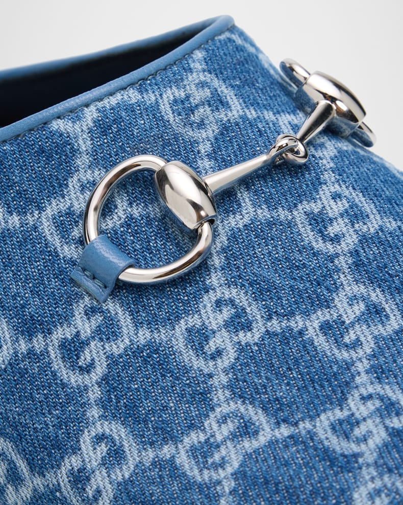 GG Denim Mules with Horsebit